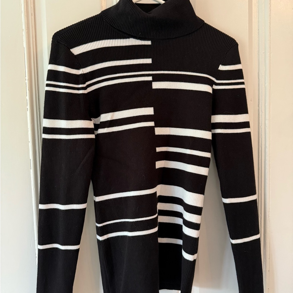 White House Black Market Ribbed Turtleneck Sweater